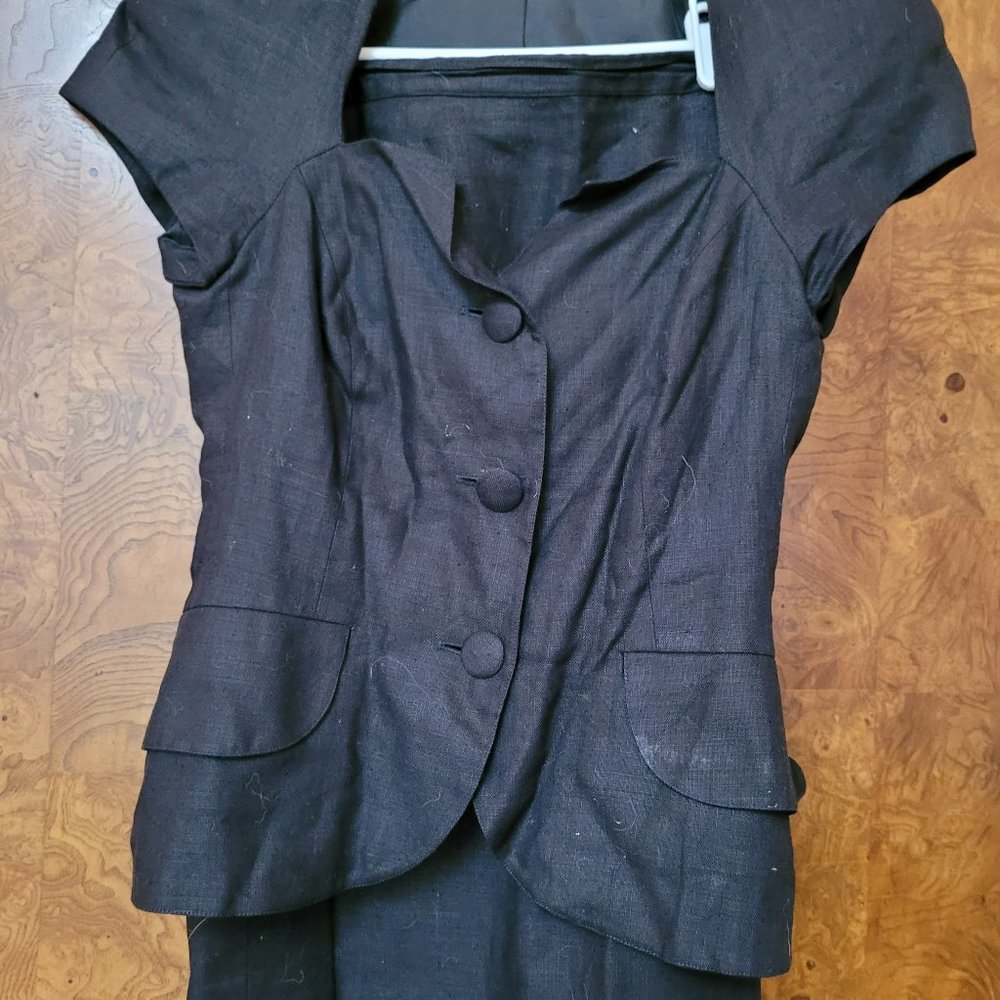 Cacharel skirt and top ensemble, size 4 USA, 36 French, black